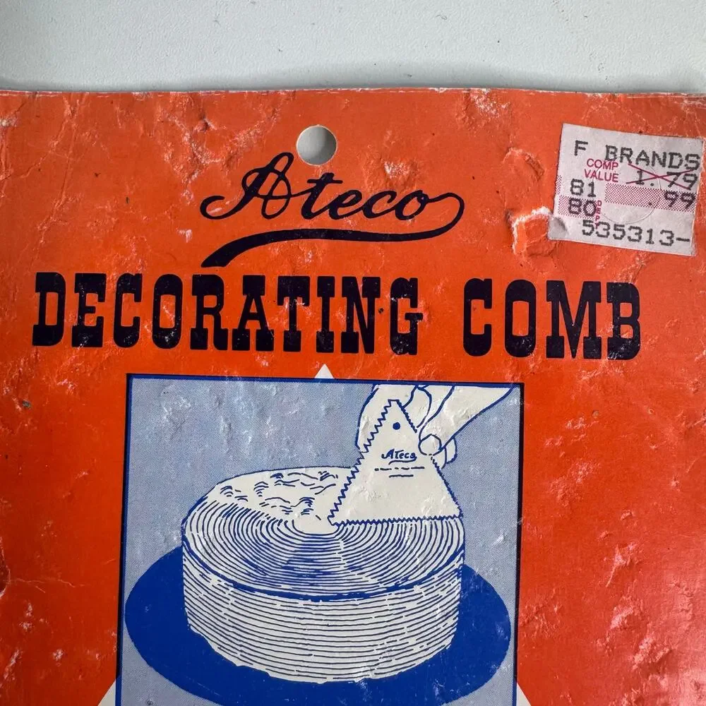 Vintage 13 Ateco Cake Icing Decorating Comb Triangle Edger Aluminum
